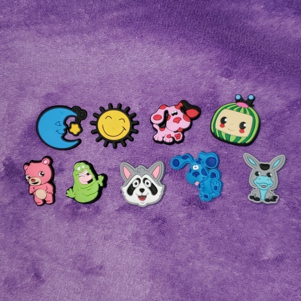 9 Blues Clues Cocomelon Ghostbusters Teddy Bear Donkey Crocs Jibbitz Shoe Charms